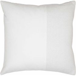 Jaxon 18" Square Modern Cotton Off White/Light Silver/White Throw Pillow - Boutique Rugs