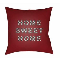 Lilli 20" Square Modern Light Brown/Light Silver/Brick Red/Dark Brown Outdoor Throw Pillow - Boutique Rugs