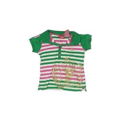 U.S. Polo Assn. Short Sleeve Polo: Green Tops - Kids Girl's Size 6