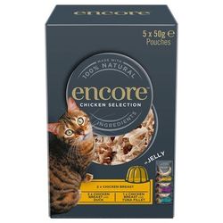 5x50g Chicken Selection 3 Varieties Jelly Pouch Cat Encore Wet Cat Food