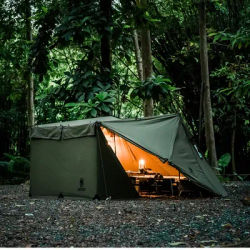 OneTigris Survivalist Heavy Duty Terylene Cotton Wind Tarp BULLBAT T/C Camping Tarp for campfires and outdoor cooking spaces