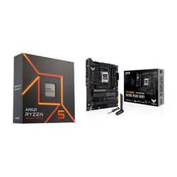 AMD Ryzen 5 7600X 4.7 GHz Six-Core AM5 Processor & ASUS TUF GAMING X670E-PLUS W 100-100000593WOF