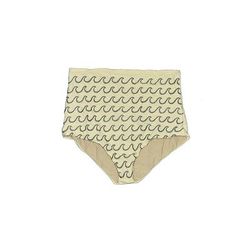 TM Rio de Janeiro Swimsuit Bottoms: Gold Chevron/Herringbone Swimwear - Women's Size 3