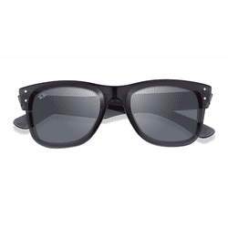 Unisex s wayfarer,wayfarer Transparent Dark Gray Acetate Prescription sunglasses - Eyebuydirect s Ray-Ban RBR0502S Reverse