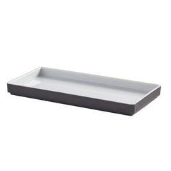 American Metalcraft UPLS10GE 10" x 4 3/4" Rectangular Platter - Melamine, Graphite, Gray