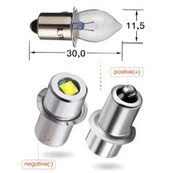 P13.5S P13 5S LED 3W lampadine lampadine PR2 P13.5S Maglite Led Kit di conversione torce torcia