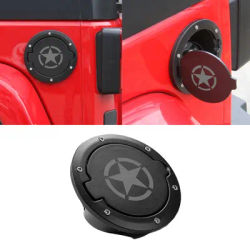 Filler Fuel Door Cover Guard Oil Gas Tank Cap Decor per Jeep Wrangler JK JKU Unlimited Rubicon