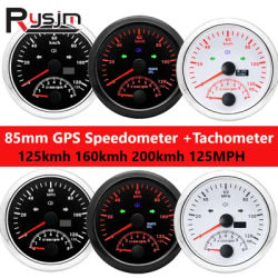 Tachimetro GPS HD 85mm 125 km/h 160 km/h 200 km/h 125MPH misuratore di velocità impermeabile con