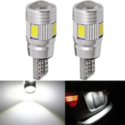 2x lampadina di segnalazione a LED per Auto 12V T10 W5W 5W5 lampadina a LED Canbus 6000K 6 SMD