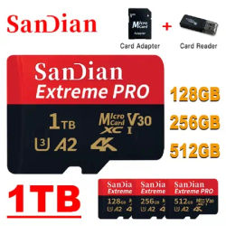 100% originale 128gb micro sd card 256GB A2 Flash Memory Card 512GB classe 10 U3 Micro sd/TF Card