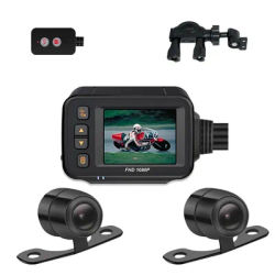 2 Inch Waterproof Motorcycle Camera DVR Motorcycle Dashcam Front & Rear Camera Video Recorder DVR Black Night Vision Box