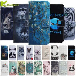 Printed Animal Leather Phone Case For Motorola Moto G32 G200 G62 G42 G52 G22 G Stylus 5G Power 2022 Play 2021 Wallet Cover Capa