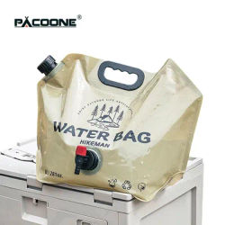 PACOONE Outdoor Mini Folding Water Bag Camping 8L Big Capacity Portable Water Bag For Survival Or Emergency Supplies