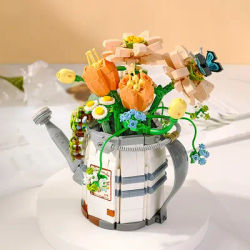 MINI Flower Spray Pot Building Block Flower Meaty Plant Home Decoration Building Block Boys and Girls Children's Toy Gift