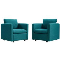 Activate Upholstered Fabric Armchair Set of 2 - East End Imports EEI-4078-TEA