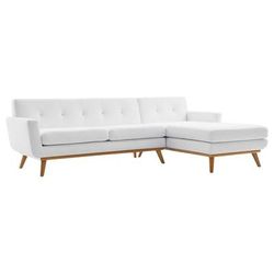 Engage Right-Facing Upholstered Fabric Sectional Sofa - East End Imports EEI-2119-WHI-SET