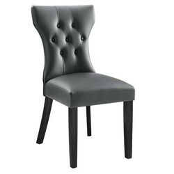 Silhouette Dining Vinyl Side Chair - East End Imports EEI-812-GRY