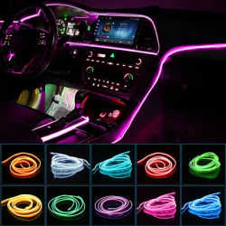 1M/2M/3M/5M Car LED Ambient Light RGB Neon Strip accessori per cruscotto decorazione d'interni
