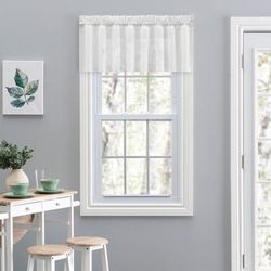 Cotton Voile Tailored Valance by Ellis Curtains in White