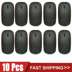 Mouse Wireless da 10 pezzi Mouse Bluetooth ricaricabile RGB Computer Wireless Mause Mouse da gioco