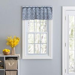 Athens Tailored Valance by Ellis Curtains in Navy