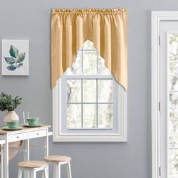 Lisa Solidtextured Tailored Swag by Ellis Curtains in Butter