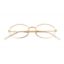 Unisex s oval Gold Metal Prescription eyeglasses - Eyebuydirect s Ray-Ban RB6510