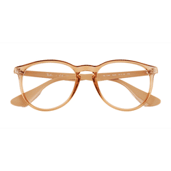 Unisex s round Transparent Brown Plastic Prescription eyeglasses - Eyebuydirect s Ray-Ban RB7046