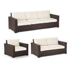 Palermo Seating Replacement Cushions - Right-Facing Modular Daybed, Solid, Classic Linen Bleu, Standard - Frontgate