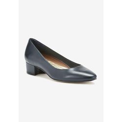 Extra Wide Width Women's Heidi Ii Pump by Ros Hommerson in Navy Leather (Size 10 WW)