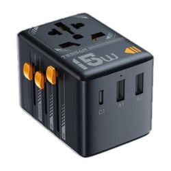 Tessan 15W Universal Travel Adapter with USB Charging TS-WTA-01