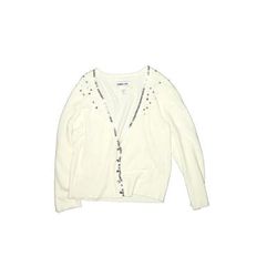 Limited Too Cardigan Sweater: White Tops - Kids Girl's Size X-Large