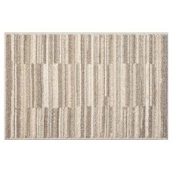 Chelsea Machine Woven Stripes Area Rug - Boxes, Neutral