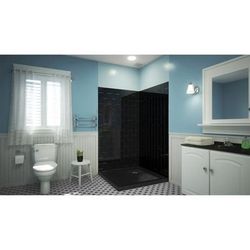 Dreamline DreamLine QWALL-VS 41 1/2 inch W x 41 1/2 inch D x 76 inch H Acrylic Corner Wall Kit in Black SHBW-1541760-88