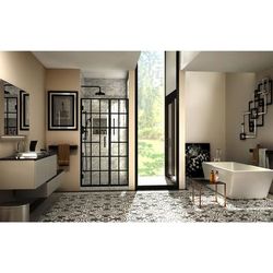 Dreamline DreamLine Unidoor Toulon 40 - 40 1/2 inch W x 72 inch H Frameless Hinged Shower Door in Matte Black SHDR-2440720-89
