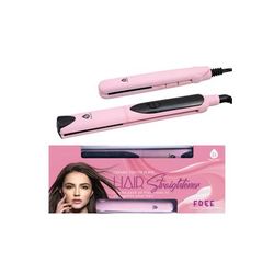 Plus Size Women's Dual Value Pack Hair Straightener Includes Travel Hair Strightener by Pursonic in Pink
