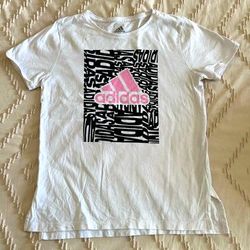 Adidas Shirts & Tops | Adidas Big Girls T-Shirt Sz 14 Euc | Color: Black/White | Size: 14g