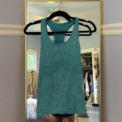 Lululemon Athletica Tops | Lululemon Blue Swiftly Razor Back Tank Top | Color: Blue | Size: 4