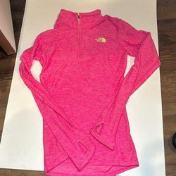 The North Face Tops | Euc The North Face Women's Long Sleeve Hot Pink/Neon Yellow 1/4 Zip Xs | Color: Pink/Yellow | Size: Xs