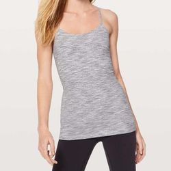 Lululemon Athletica Tops | Lululemon Power Pose Tank Size 4 | Color: Gray/White | Size: 4