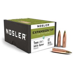 Nosler E-Tip Rifle Bullet 7mm 140gr Spitzer Boat Tail SBT 50ct 59955