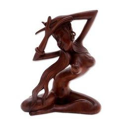 Graceful Indah,'Wood statuette'