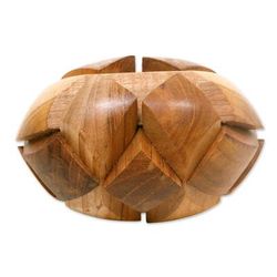 Small Pillow,'Artisan Crafted Wooden Puzzle or Executive Desk Game'