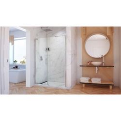 Dreamline DreamLine Elegance-LS 60 1/4 - 62 1/4 inch W x 72 inch H Frameless Pivot Shower Door in Brushed Nickel SHDR-4332300-04