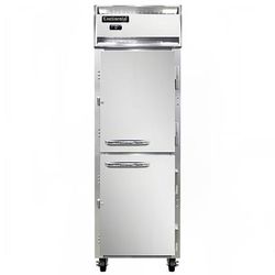 Continental 1FNSAHD 26" 1 Section Reach In Freezer, 2 Right Hinge Solid Doors, 115v, Aluminum/Stainless Steel