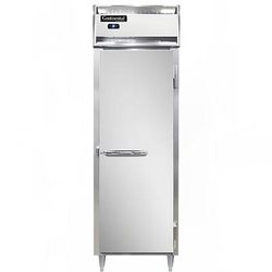 Continental D1RSN 26" 1 Section Reach In Refrigerator, 1 Right Hinge Solid Door, Top Compressor, 115v, Silver