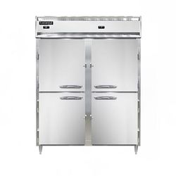 Continental D2RFENSSHD Designer Line 57" 2 Section Commercial Combo Refrigerator Freezer - Solid Doors, Top Compressor, 115v, Silver