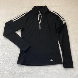 Adidas Tops | Adidas Golf 3/4 Zip Pullover Ladies Small | Color: Black | Size: S