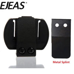 Staffa con clip in metallo adatta per VNETPHONE V6 EJEAS V4 V6 PRO E6 Moto Bluetooth Interphone Microfono Altoparlante Auricolare Morsetto