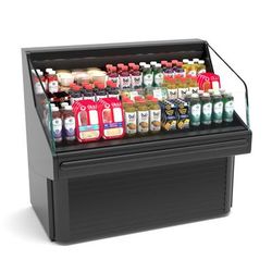 Hussmann SHM4-A 48" Horizontal Open Air Cooler w/ 3 Levels, 115v, Black